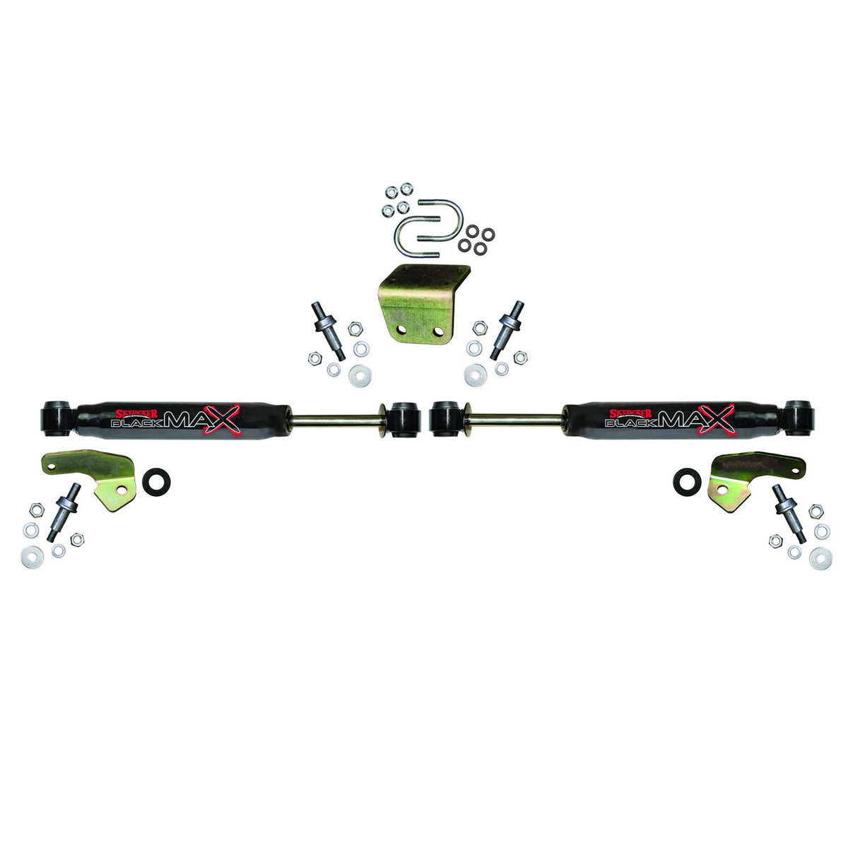 Skyjacker Steering Stabilizer Single Kit Black Single Kit Incl. 2 Steering Stabilizers Mounting Brackets Hardware Designed For A Minimum Of 4 Inch Lift Boots Sold Separately - 8211