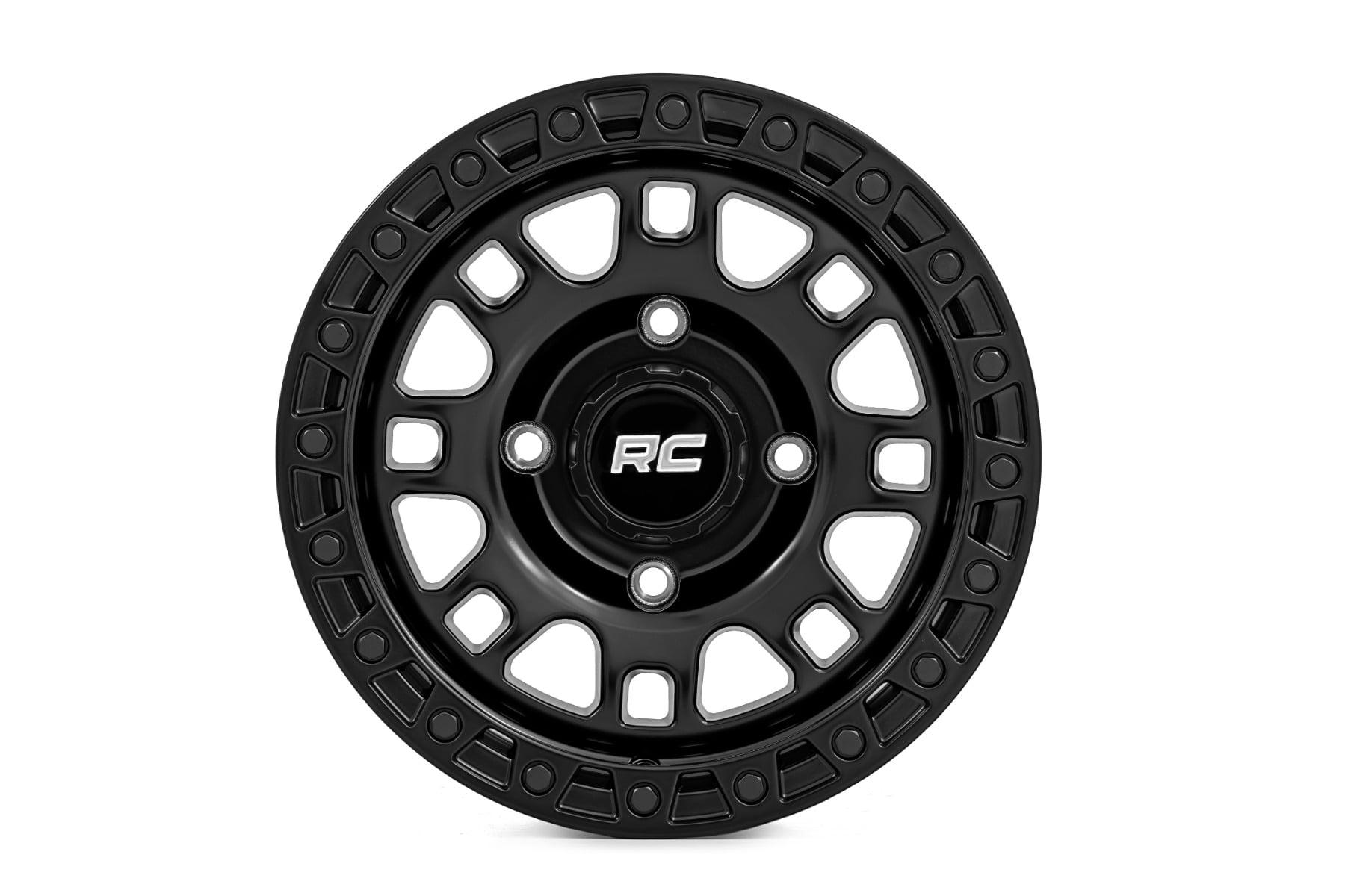 Rough Country 82 Series Wheel UTV Semi Gloss Black 15x7 4x110 +10mm (2017-2019 YXM700 Viking VI, YXM700 Viking EPS SE) - 82150735