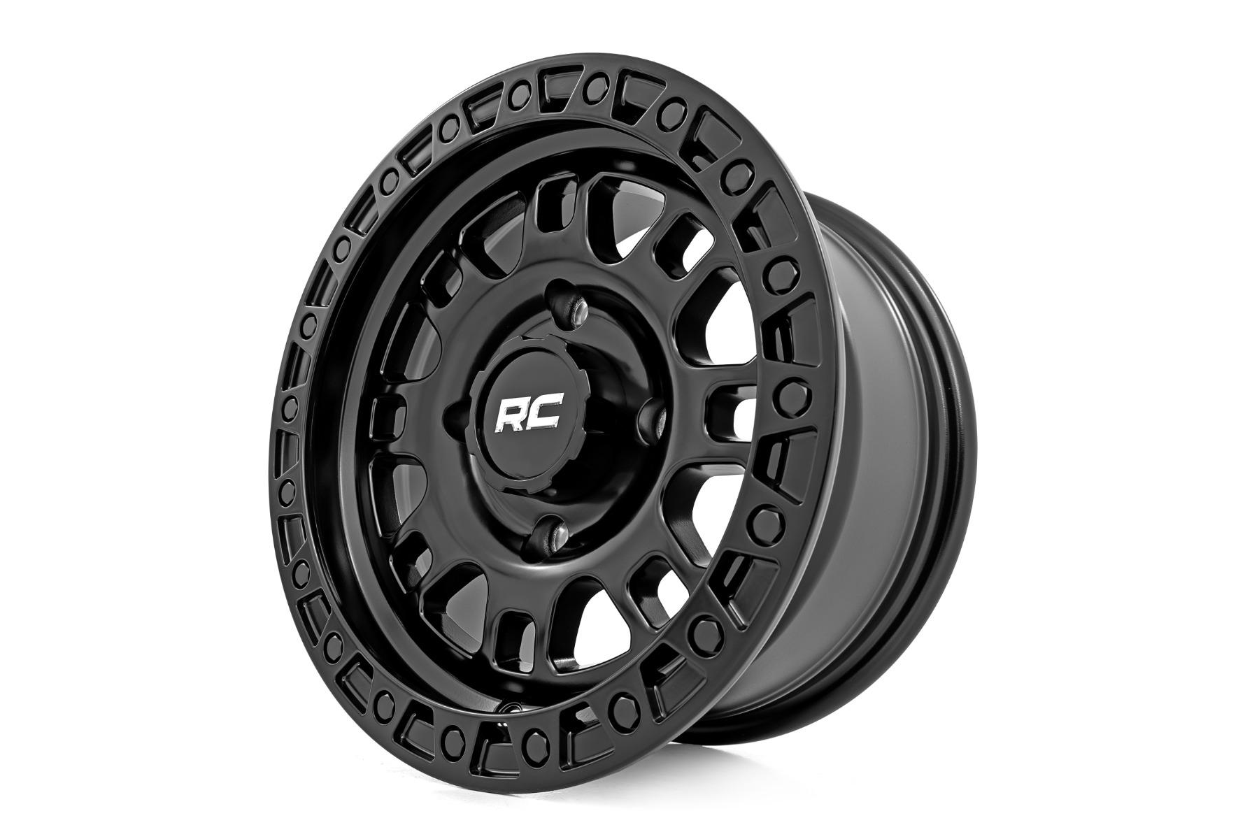 Rough Country 82 Series Wheel UTV Semi Gloss Black 15x7 4x110 +10mm (2017-2019 YXM700 Viking VI, YXM700 Viking EPS SE) - 82150735