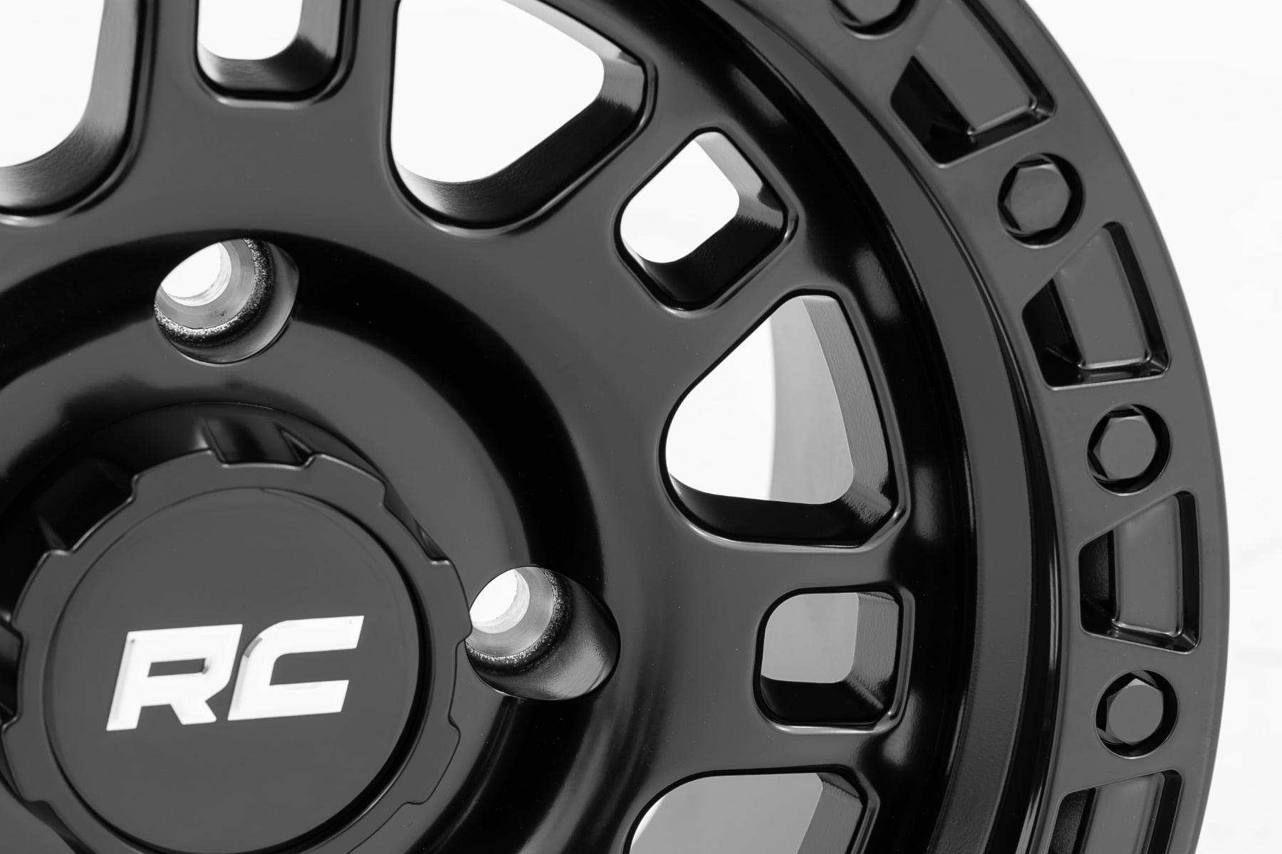 Rough Country 82 Series Wheel UTV Semi Gloss Black 15x7 4x110 +10mm (2017-2019 YXM700 Viking VI, YXM700 Viking EPS SE) - 82150735