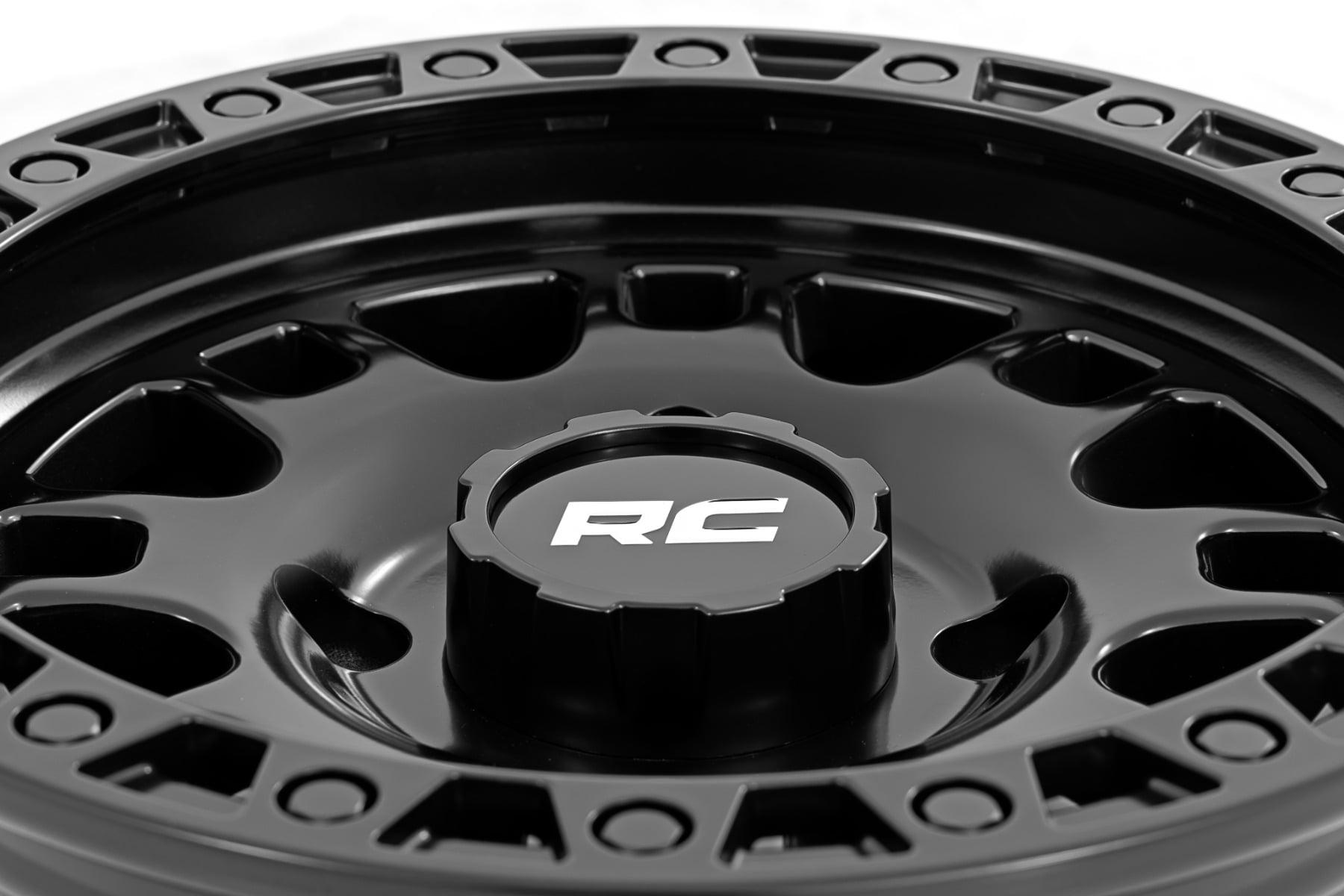 Rough Country 82 Series Wheel UTV Semi Gloss Black 15x7 4x110 +10mm (2017-2019 YXM700 Viking VI, YXM700 Viking EPS SE) - 82150735