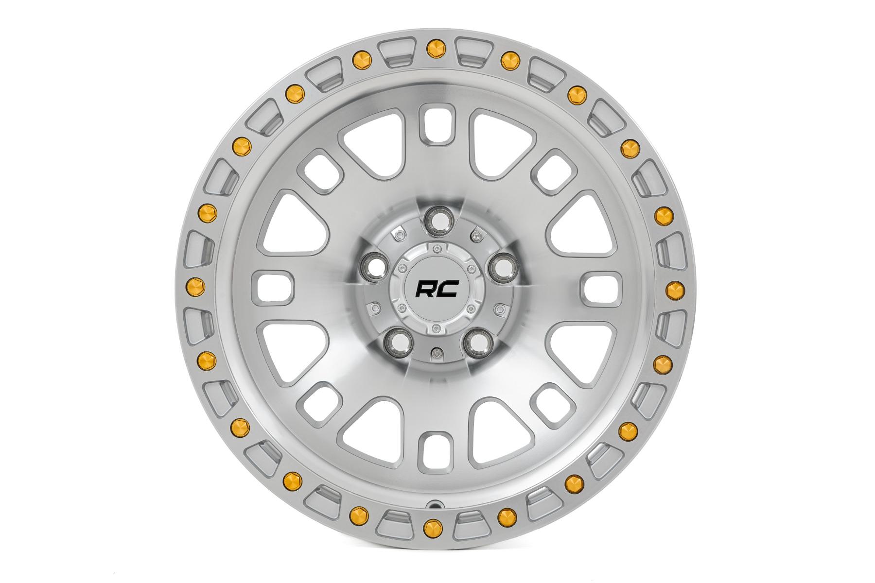 Rough Country 82 Series Wheel One-Piece Full Machined 17x9 5x4.5 -12mm (1960-1998 W100 Series, W100 Pickup, W100, Bronco II, Wagoneer, Cherokee, Pickup, Ranger, Wrangler, Comanche, Sonoma, Grand Cherokee, T100, Tacoma, B3000) - 82170913C