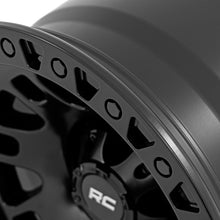 Rough Country 82 Series Wheel One-Piece Semi Gloss Black 17x9 5x4.5 -12mm (1960-1998 W100 Series, W100 Pickup, W100, Bronco II, Cherokee, Wagoneer, Pickup, Ranger, Wrangler, Comanche, Sonoma, Grand Cherokee, T100, Tacoma, B3000) - 82170913