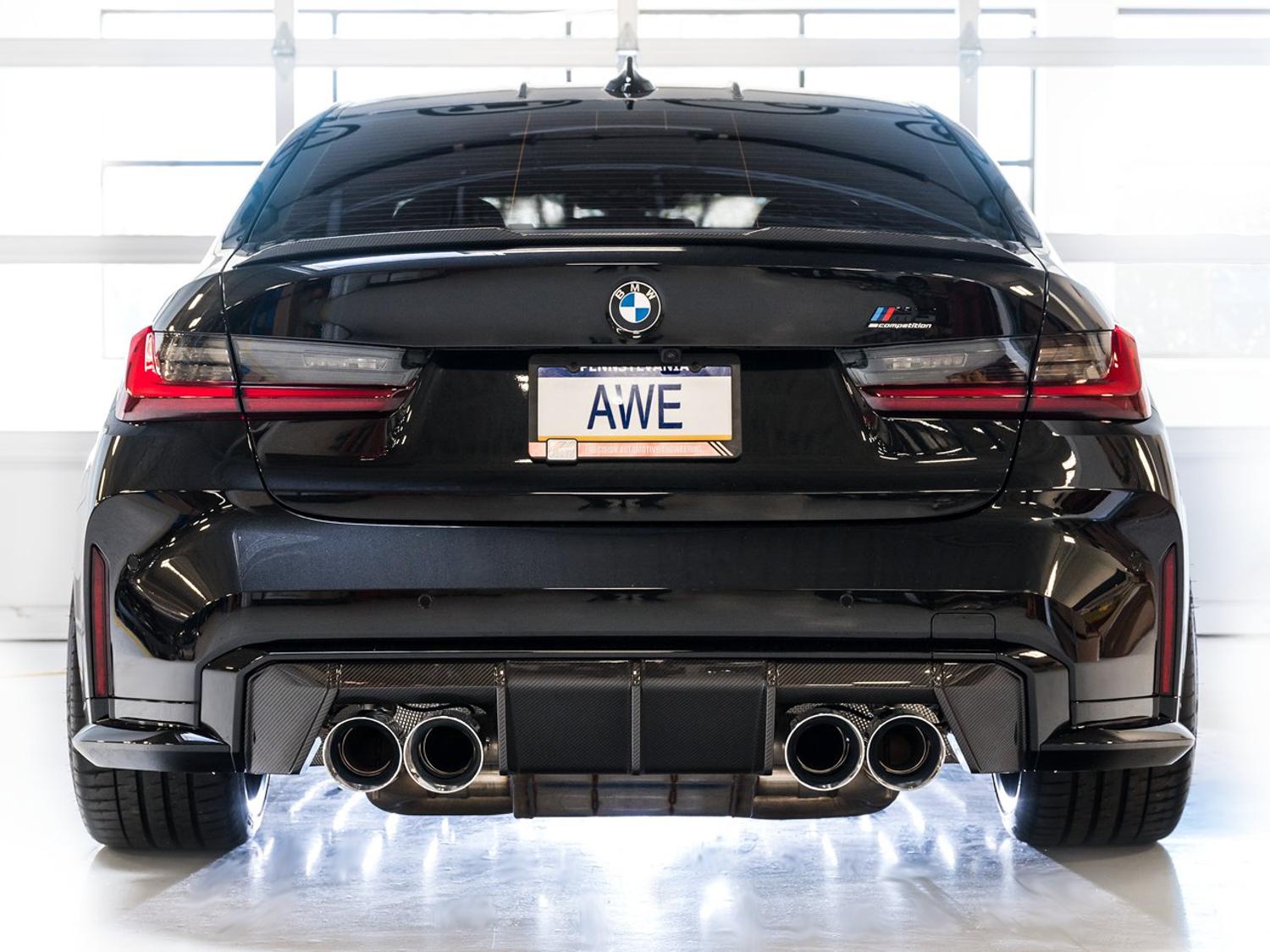 AWE SwitchPath  Catback Exhaust - Chrome Silver Tips (2021+ BMW G8X M3 / M4) - 3025-43480