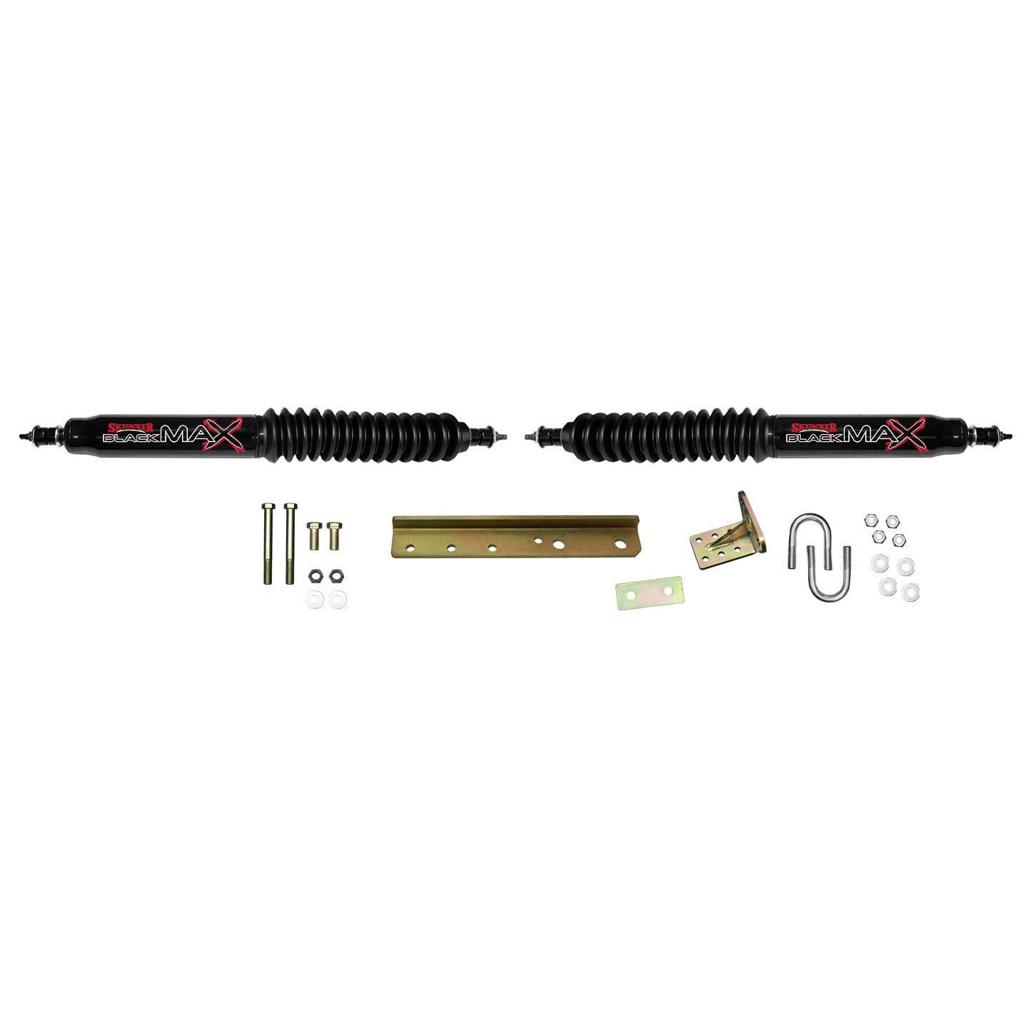 Skyjacker Steering Stabilizer Dual Kit Black Dual Kit 83-97 Ford Ranger 84-90 Ford Bronco II 91-94 Ford Explorer 91-94 Mazda Navajo 94-97 Mazda B2300 94-97 Mazda B4000 94-96 Mazda B3000 - 8250
