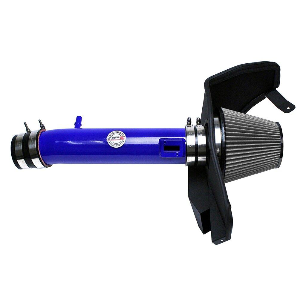 HPS Performance Blue Shortram Air Intake for 2011-2014 Ford Mustang 3.7L V6 (2011-2014 Ford Mustang 3.7L V6) - 827-561BL