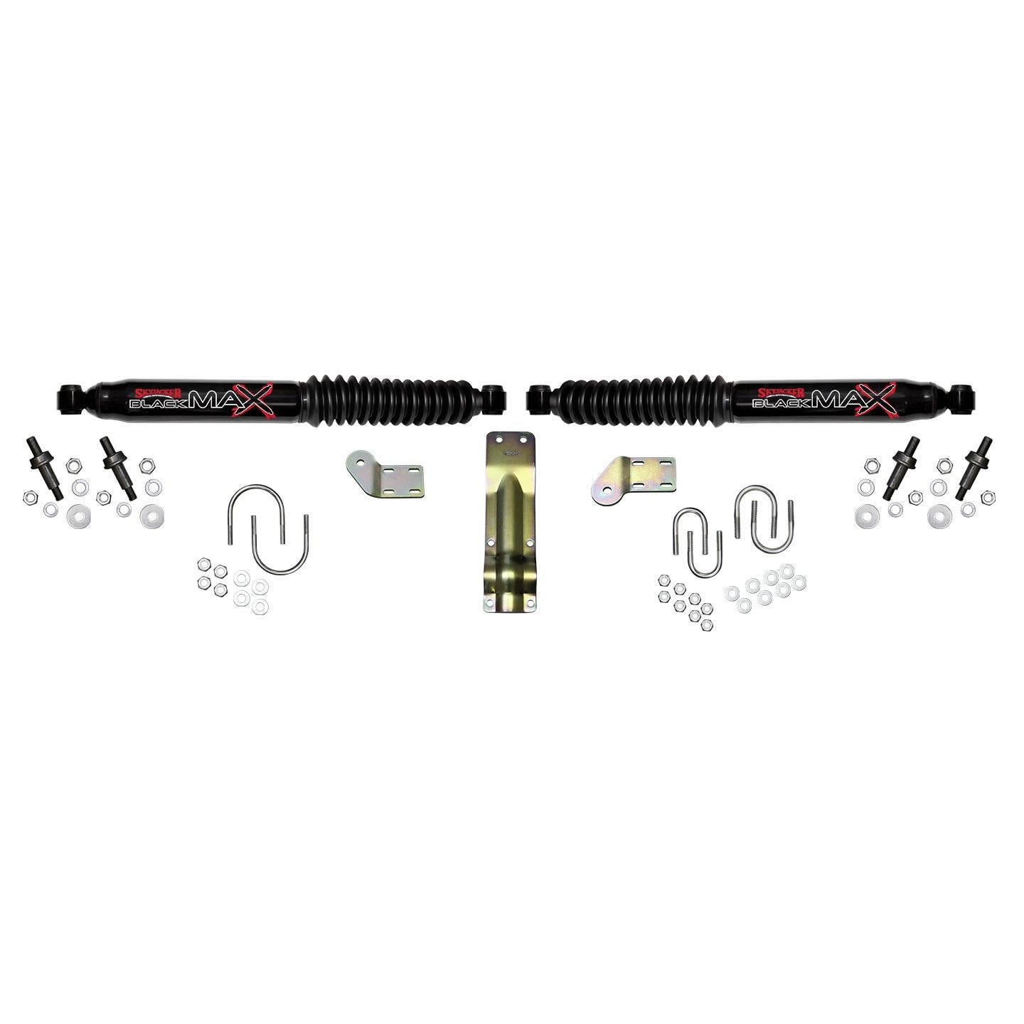 Skyjacker Steering Stabilizer Dual Kit Black  Dual Kit w/3.75 Inch Axle Tube - 8270