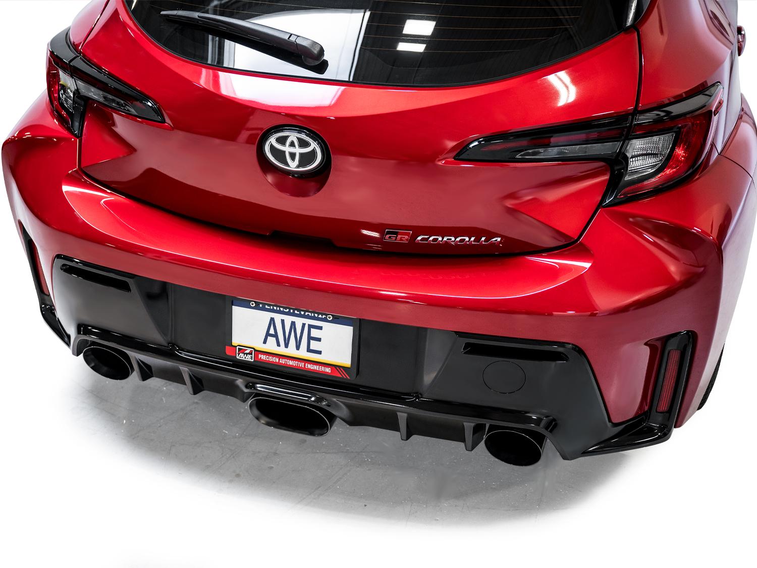 AWE Touring Edition Exhaust for GR Corolla - Diamond Black Tips - 3015-53472