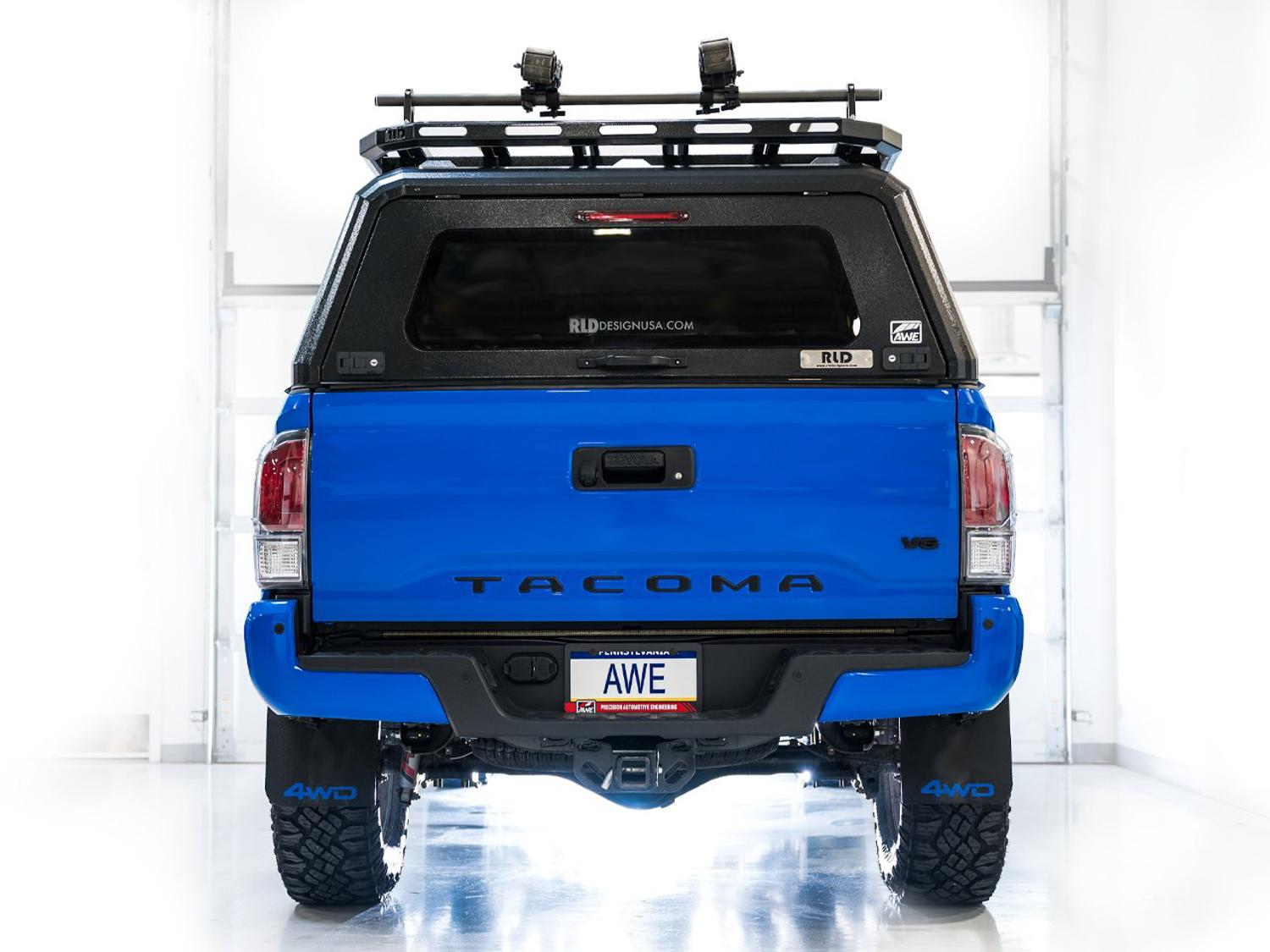 AWE 0FG Exhaust w/ Bashguard - No Tips (2016-2022 Toyota Tacoma) - 3015-31826