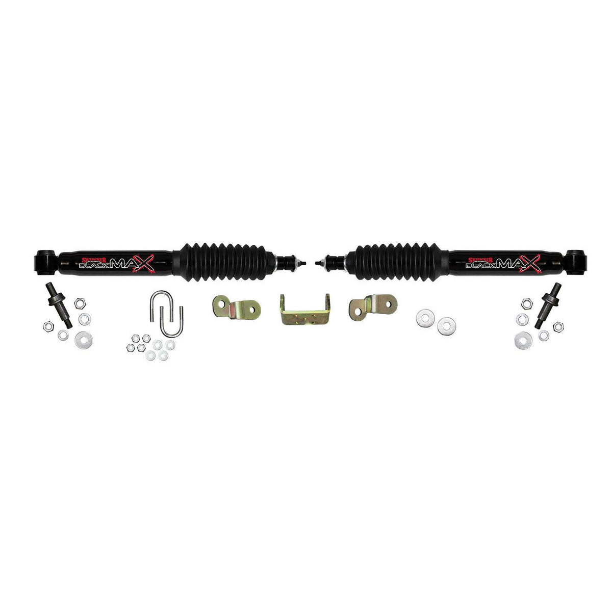 Skyjacker Steering Stabilizer Dual Kit Black  Dual Kit Can Only Be Used w/Skyjacker Suspension Lift For 1500HD and 3/4 and 1 Ton - 8298