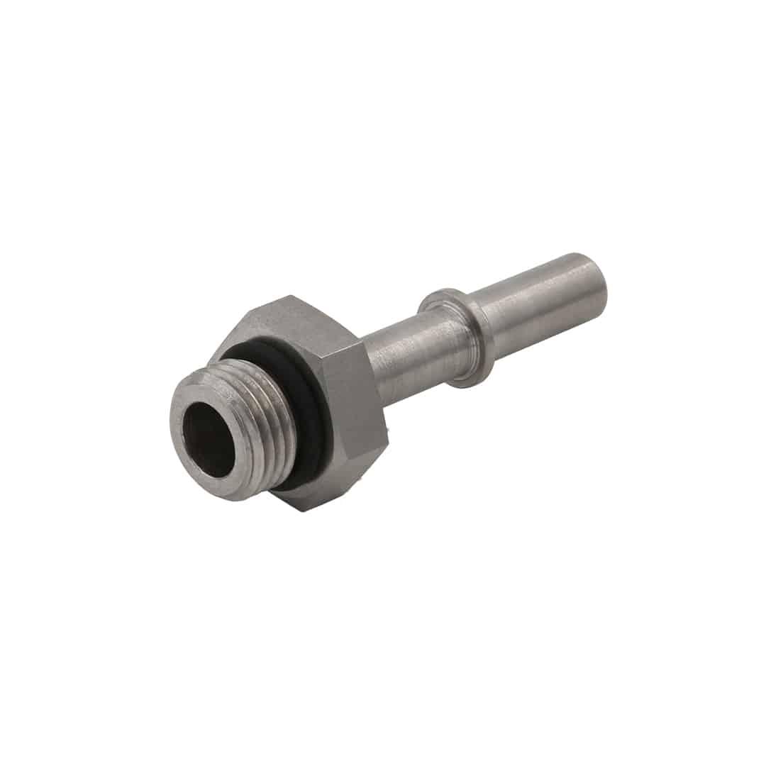 Aeromotive Port Adapter, AN-06 ORB male to 5/16 Male Quick Connect - 15139