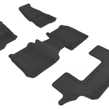 3D MAXpider 2009-2019 Ford Flex Kagu 1st & 2nd & 3rd Row Floormats - Black