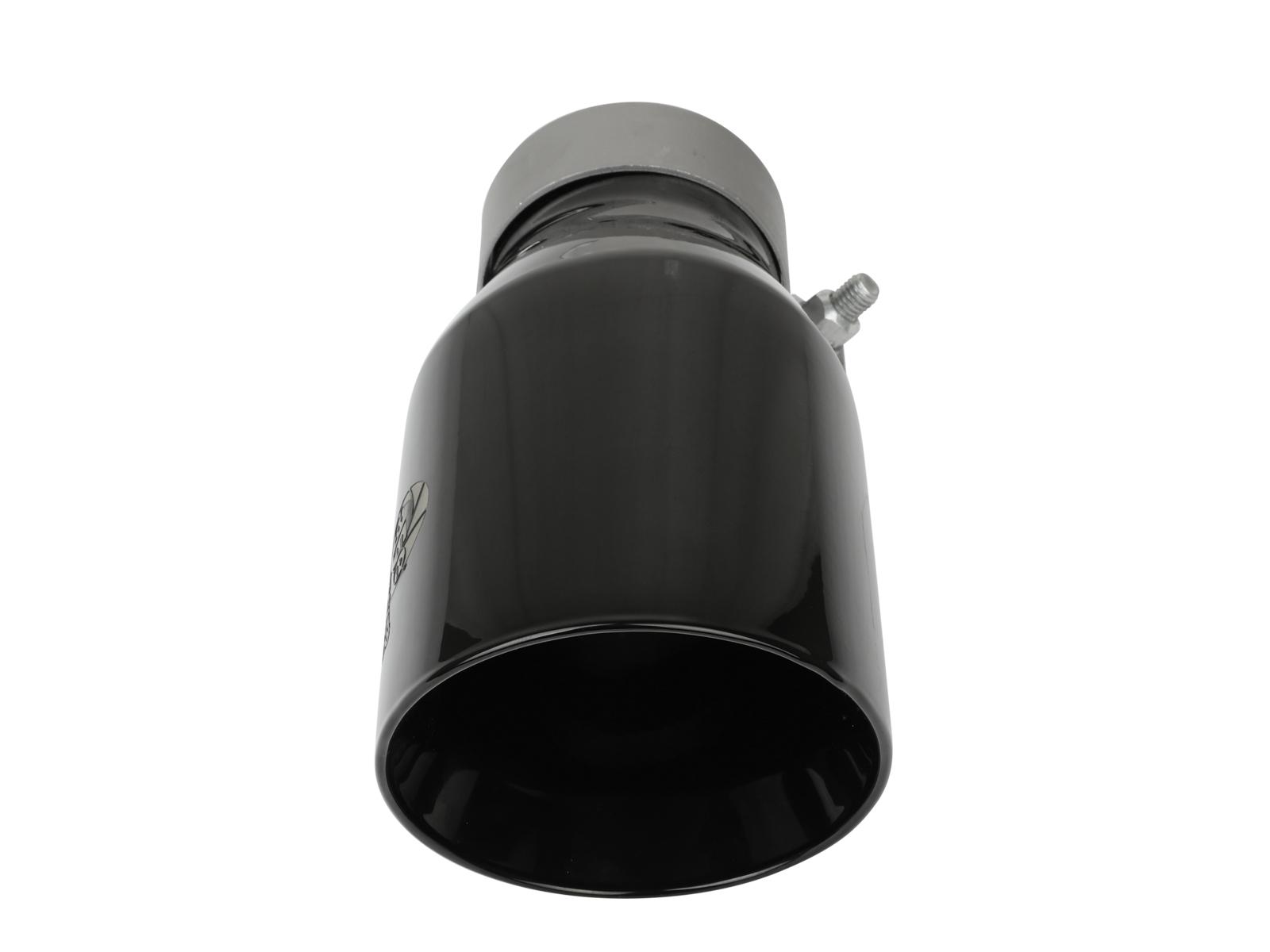 AFE MACH Force-Xp 304 Stainless Steel Clamp-on Exhaust Tip Black (3 IN Inlet x 4-1/2 IN Outlet x 9 IN L) - 49T30454-B093