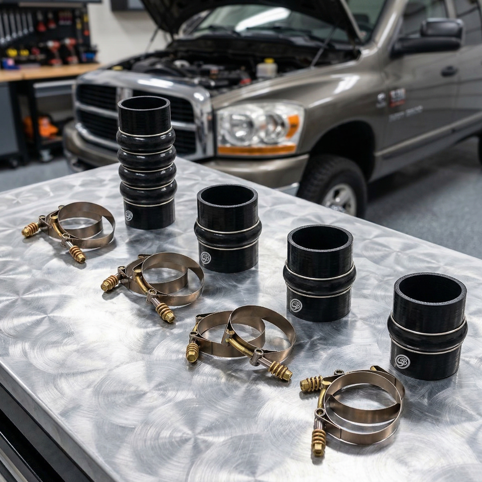S&B Hot and Cold Side Boot Kit on table