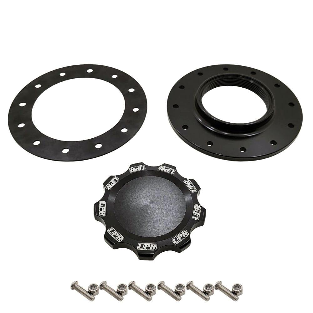 UPR Billet Fuel Filler Cap & 12 Bolt Flange Bung Black - 8301-02