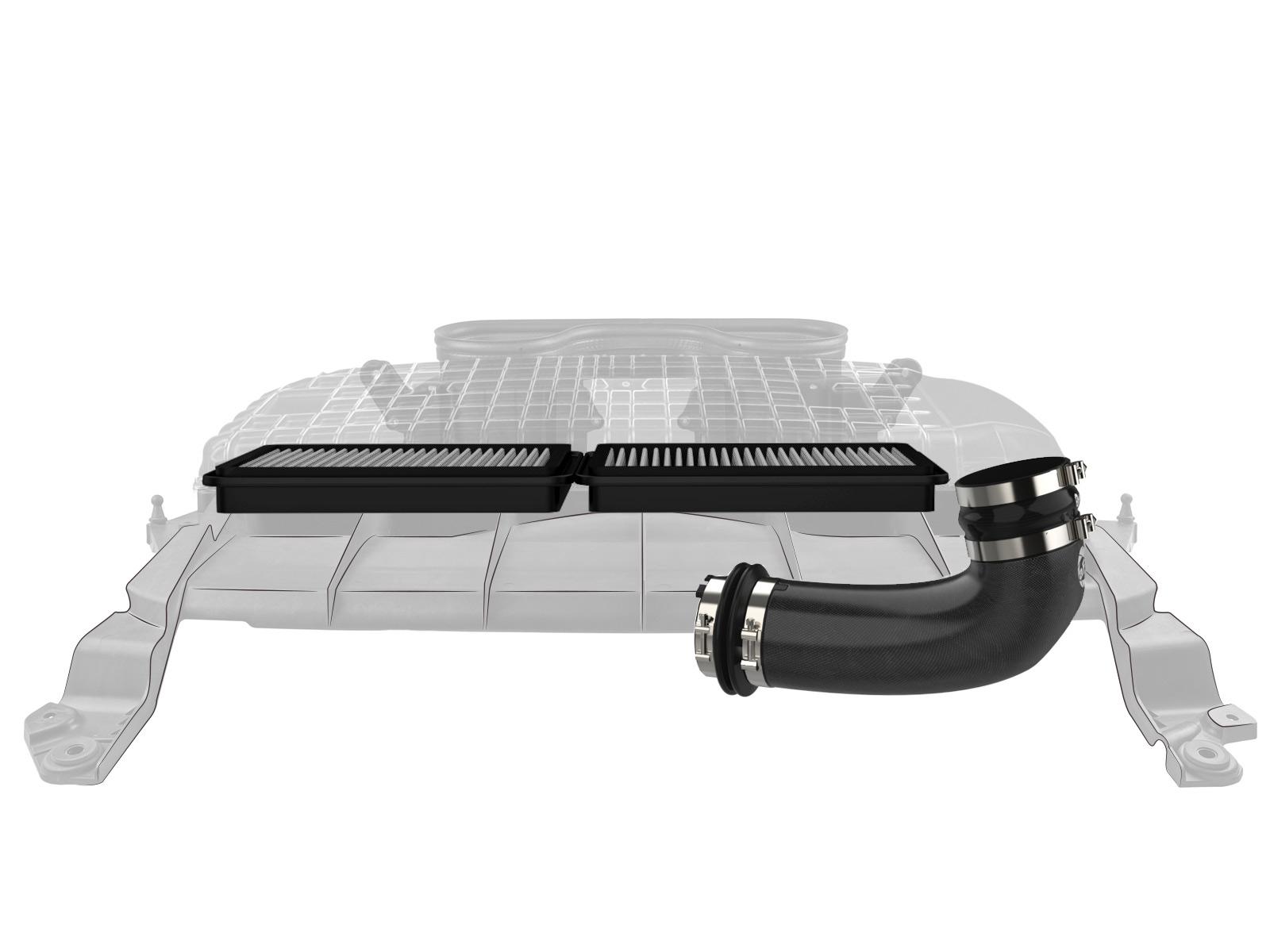 AFE 55-10014DC Super Stock Induction System w/ Pro Dry S Filters (2021+ Dodge Ram 1500 TRX V8-6.2L SC)