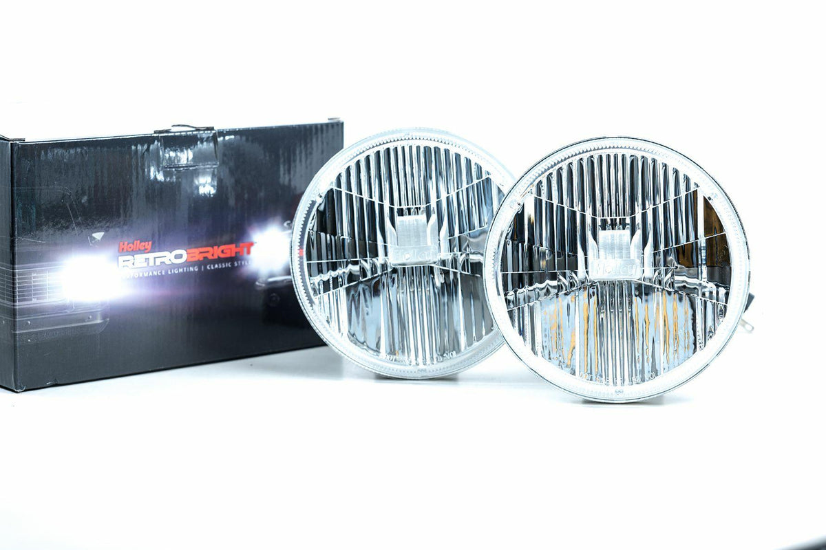 Holley RetroBright Headlight: Euro Yellow (5.75" Round) - LFRB105