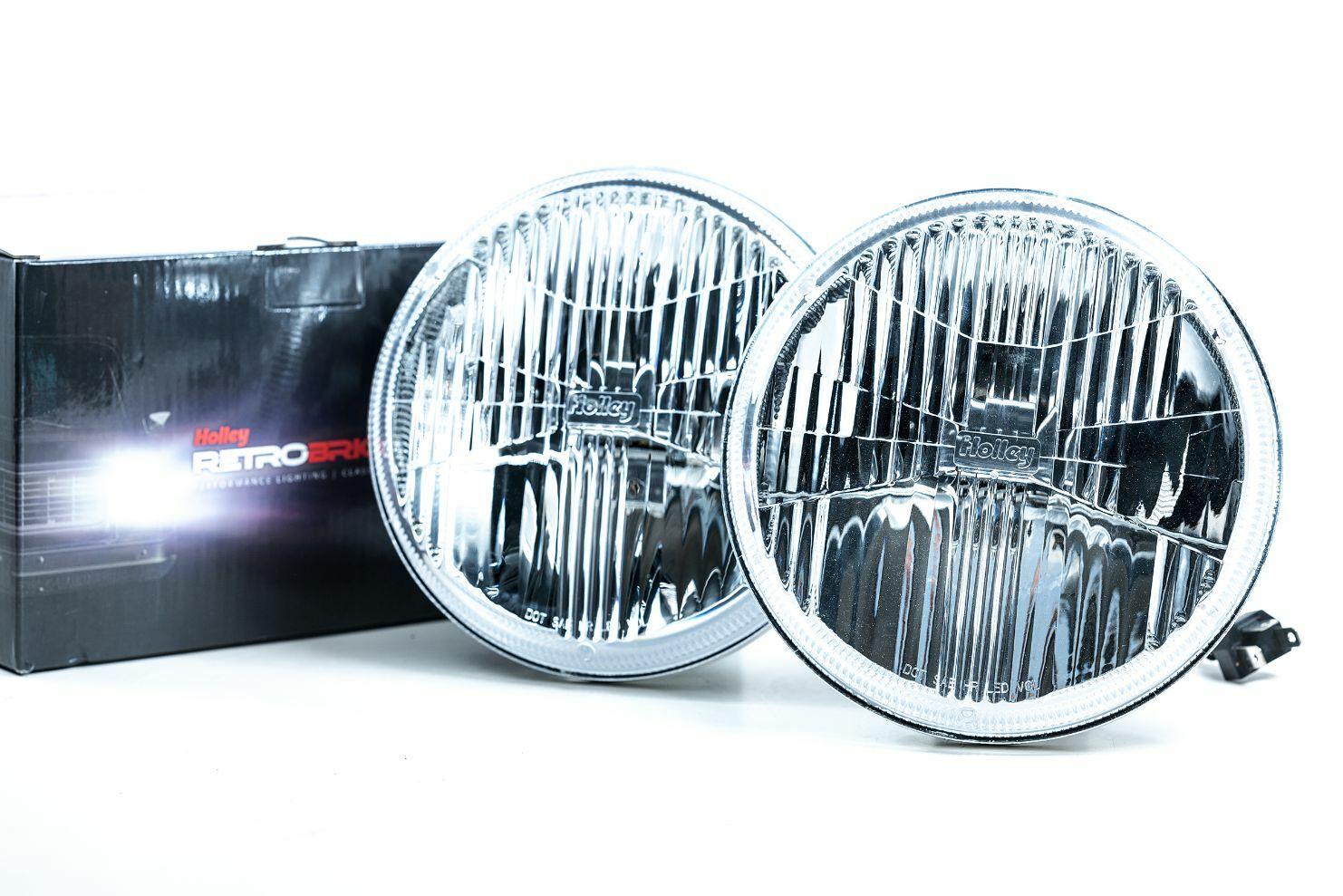 Holley RetroBright Headlight: Euro Yellow (7" Round) - LFRB115