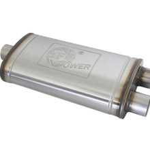 AFE MACH Force-Xp 304 Stainless Steel Muffler (3 IN ID Center/Dual-Outlet x 11 IN W x 6 IN H x 22 IN L - Oval Body) - 49M30015
