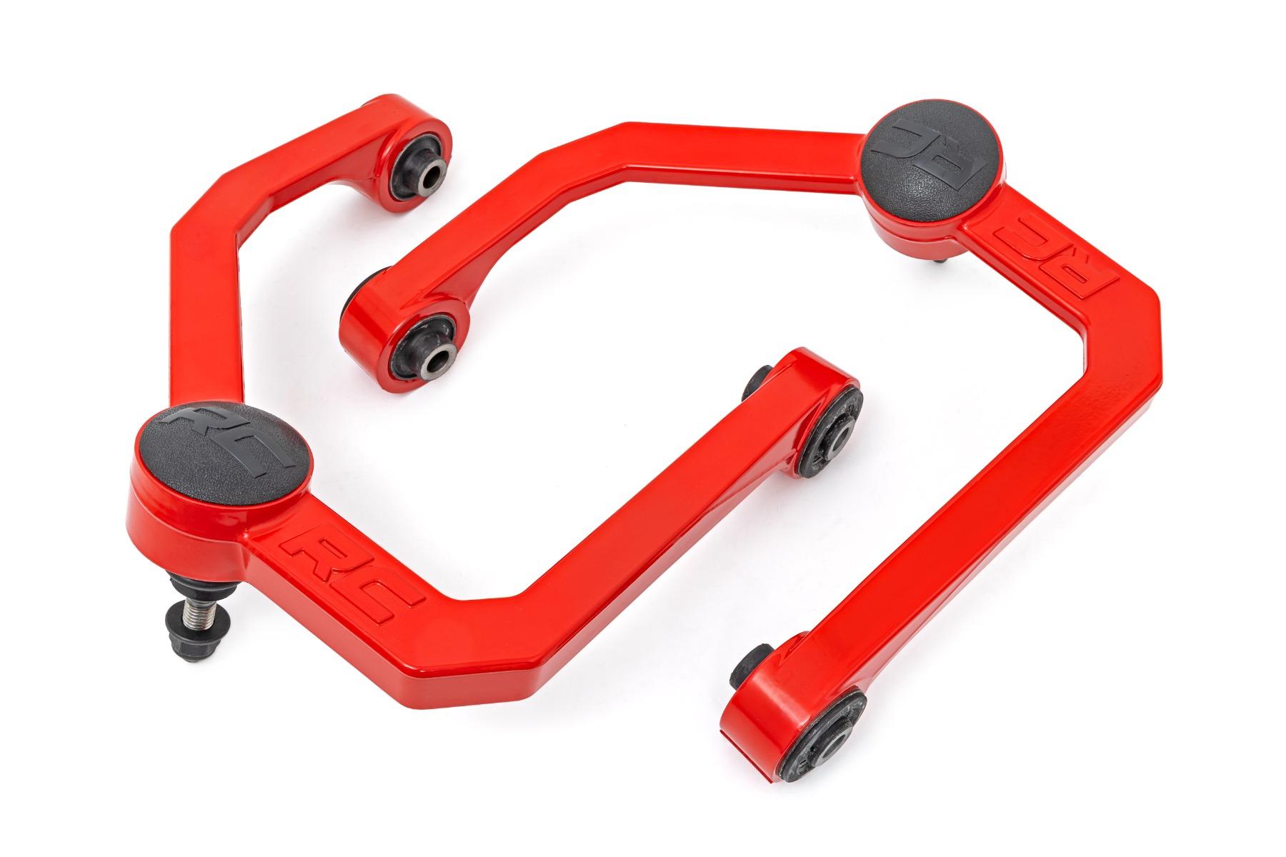 Rough Country Red Forged Upper Control Arms 2-3 Inch Lift Nissan Titan 2WD/4WD (04-24) (2004-2024 Titan, TITAN) - 83401ARED