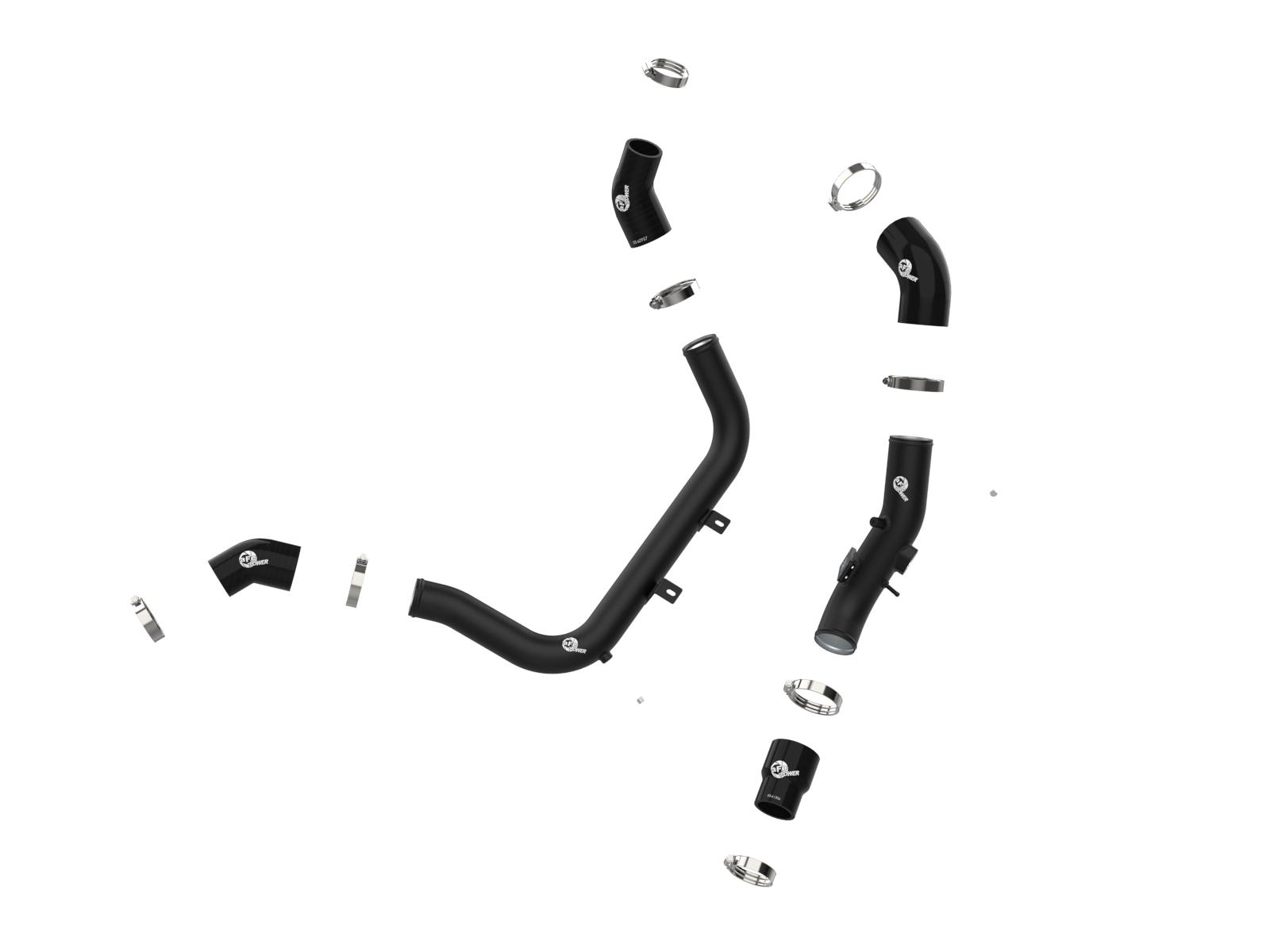 AFE BladeRunner 2-1/4 IN & 2-1/2 IN Aluminum Hot and Cold Charge Pipe Kit Black Hyundai Elantra/Elantra GT/i30 17-20/Veloster 19-21 L4-1.6L (t) - 46-20634-B