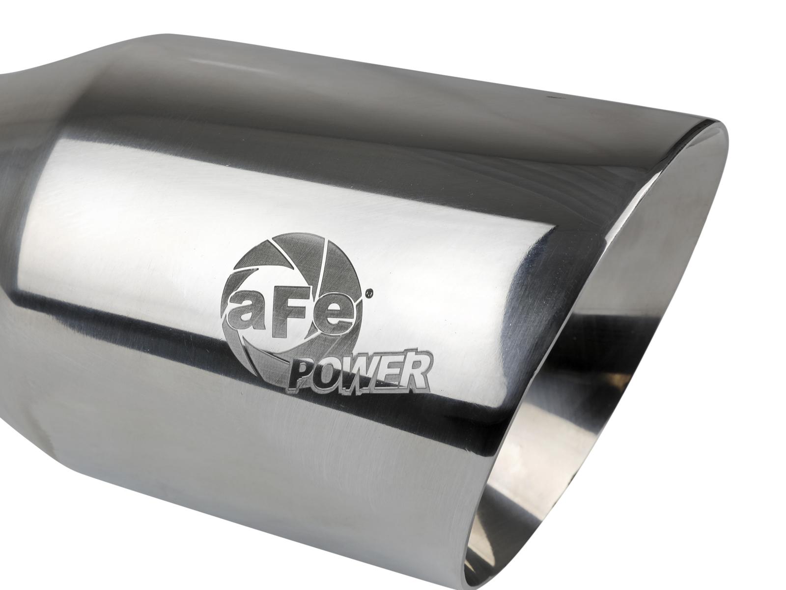 AFE MACH Force-Xp 304 Stainless Steel Clamp-on Exhaust Tip Polished (3 IN Inlet x 4-1/2 IN Outlet x 9 IN L) - 49T30454-P093