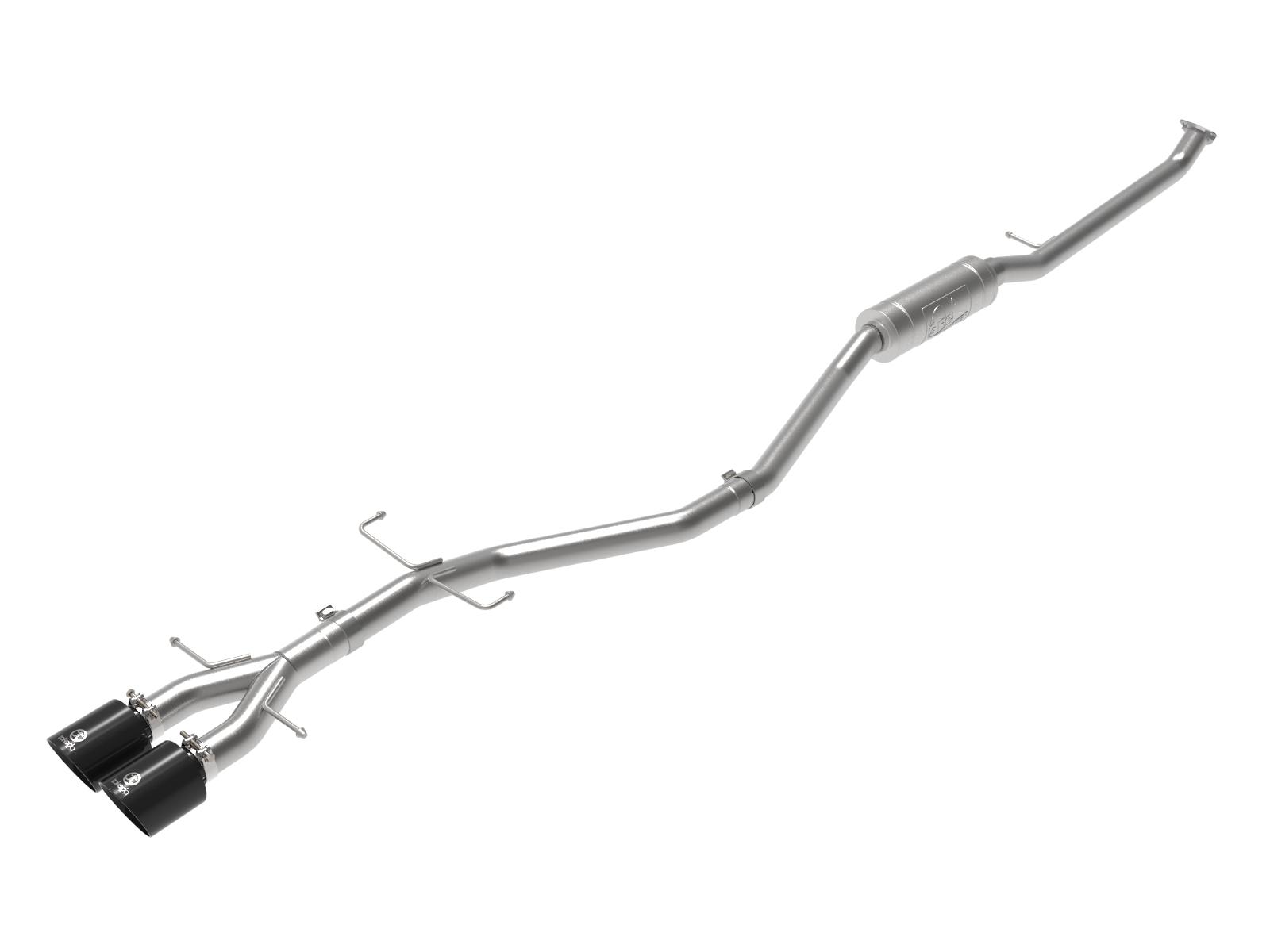 AFE Takeda 2-1/2 IN 304 Stainless Steel Cat-Back Exhaust System w/ Black Tips (Honda Civic Si Sedan 17-20 L4-1.5L (t)) - 49-36620-B