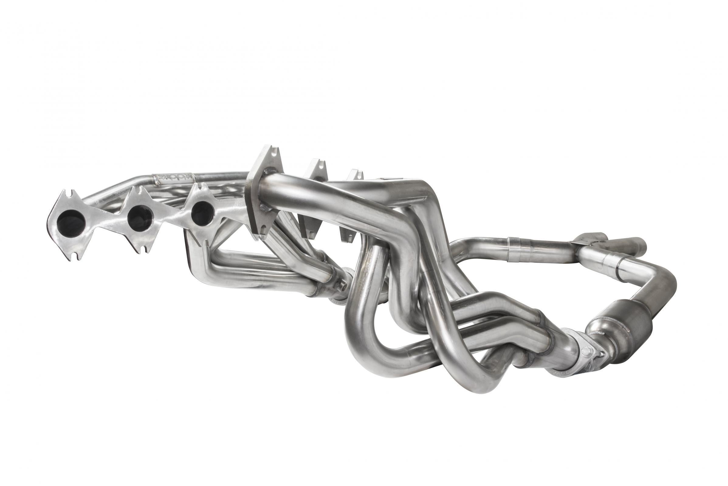 KOOKS 2005-2010 Mustang GT 4.6L 3V Manual 1 5/8 x 2 1/2 Inch Stainless Steel Long Tube Headers & 2 1/2 x 2 1/2 Inch OEM Catted Stainless Steel X-Pipe (2005-2010 Mustang GT) - 1131H020