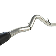 AFE Large Bore-HD 5 IN 409 Stainless Steel DPF-Back Exhaust System w/Black Tip (2007-2010 Silverado 2500 HD, Silverado 3500 HD, Sierra 2500 HD, Sierra 3500 HD) - 49-44040-B
