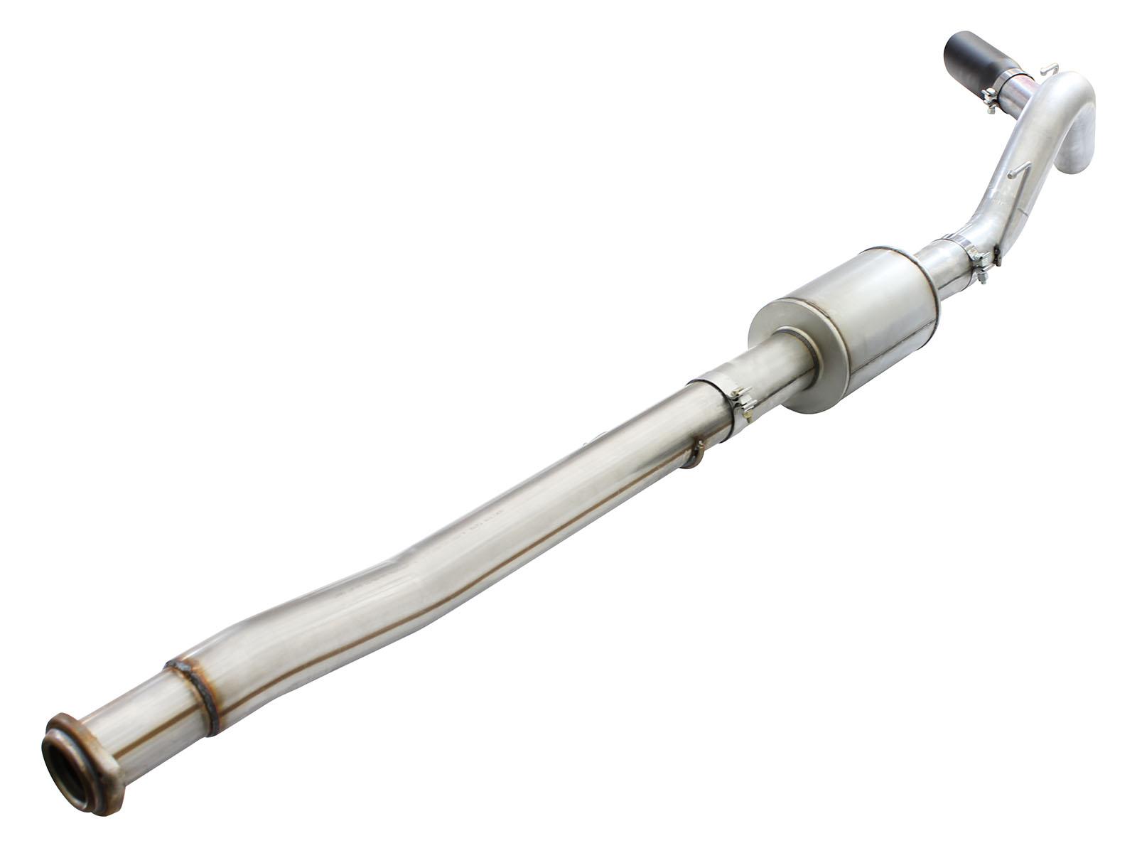 AFE ATLAS 4 IN Aluminized Steel Cat-Back Exhaust System w/ Muffler & Black Tip (2015-2020 F-150, F-150) - 49-03069-B