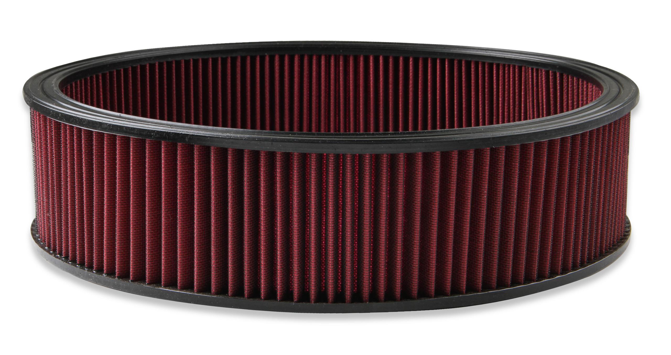 Holley Air Filter - Replacement - 16" x 4" - Red Washable Gauze Filter.  - 220-40