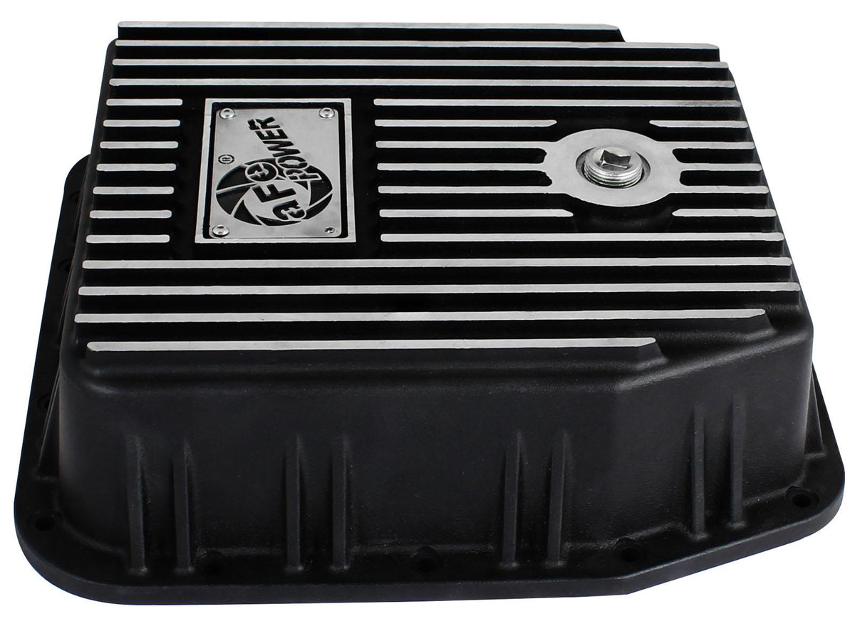 aFe POWER Transmission Pan Black w/ Machined Fins - 46-70222
