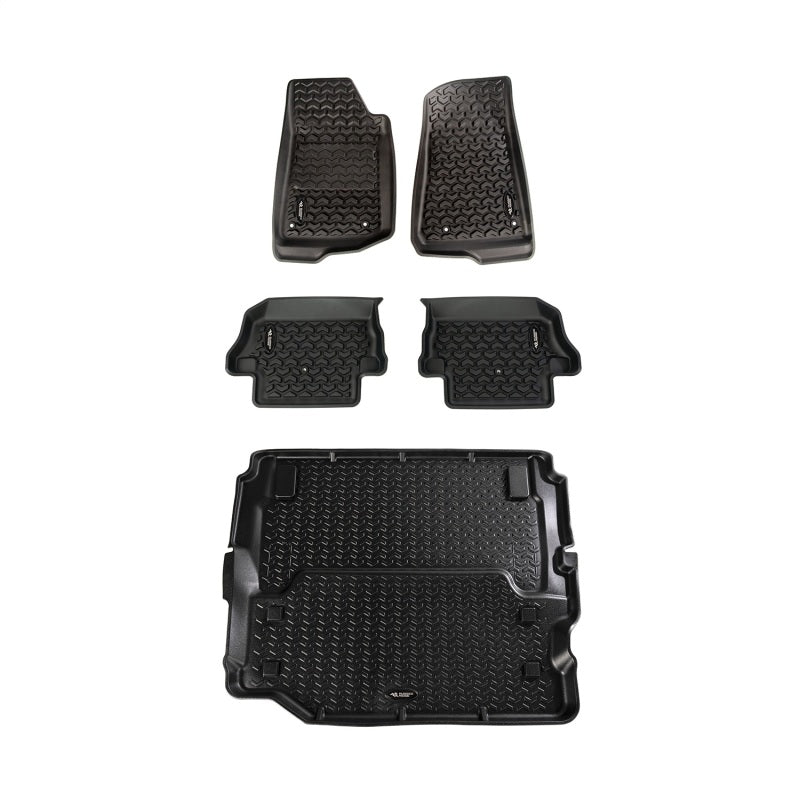 Rugged Ridge All Terrain Floor Liner Set; 18-20 Jeep Wrangler Jl 2-Dr (Full Cargo) - 12988.07