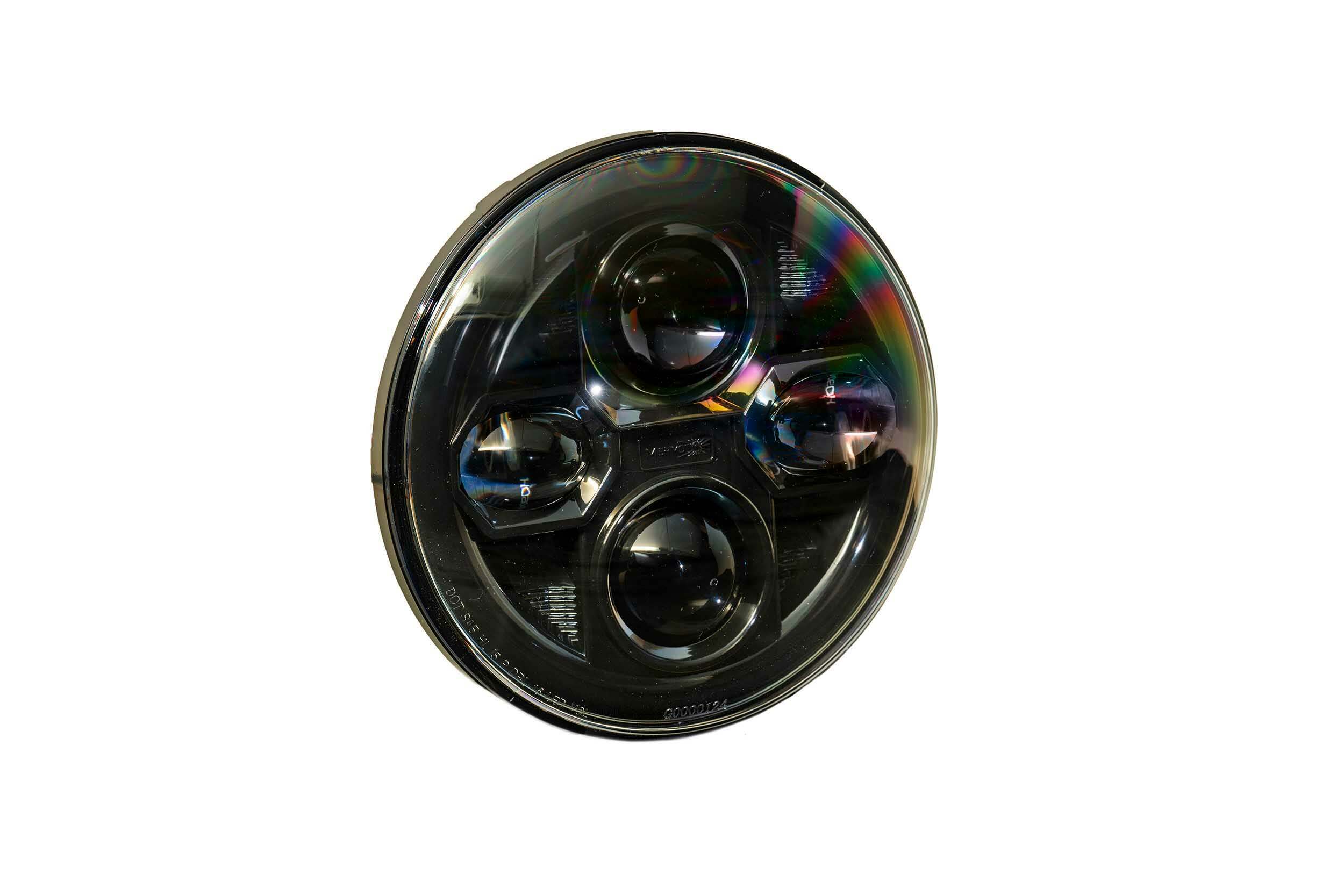 Morimoto Sealed Beam:  Sealed7 2.0 (7" Round) (Black) (Universal) - LF271