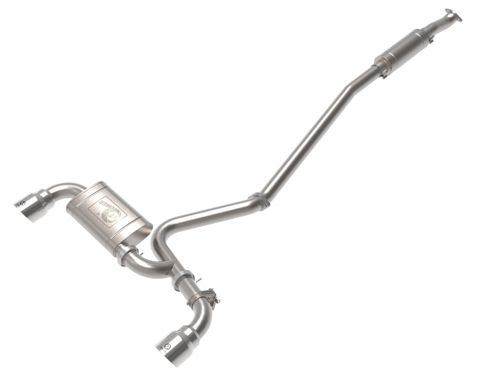 AFE Takeda 3 IN 304 Stainless Steel Cat-Back Exhaust w/ Polished Tips Hyundai Kona N 22-23 L4-2.0L (t) (49-37033-P) - 49-37033-P