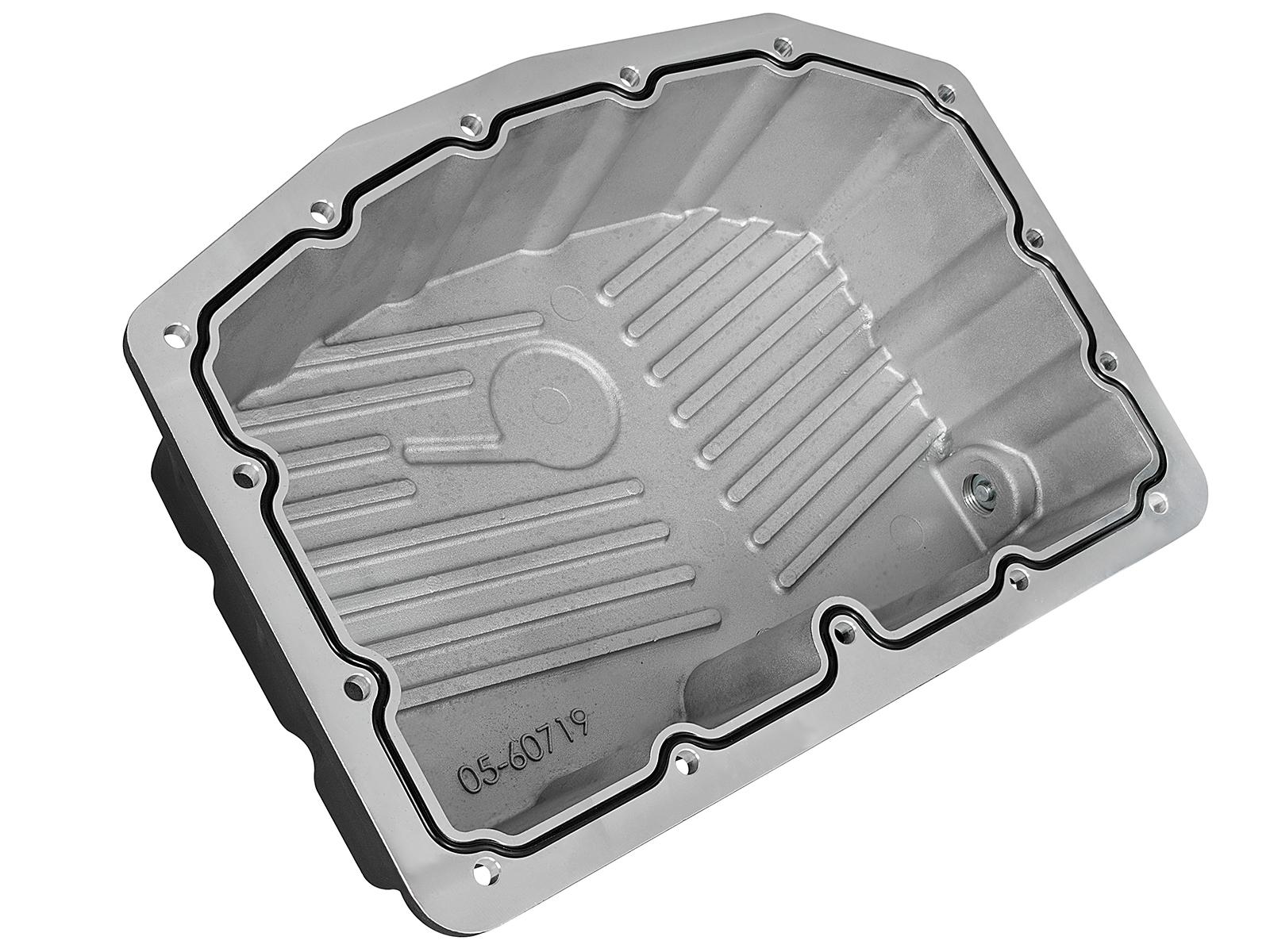 aFe POWER Pro Series Engine Oil Pan Black w/ Machined Fins (2011-2021 F-250 Super Duty, F-350 Super Duty) - 46-70322