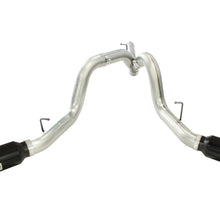 AFE Large Bore-HD 4 IN 409 Stainless Steel DPF-Back Exhaust System w/ Dual Black Tip (2011-2016 Silverado 2500 HD, Silverado 3500 HD, Sierra 2500 HD, Sierra 3500 HD) - 49-44043-B