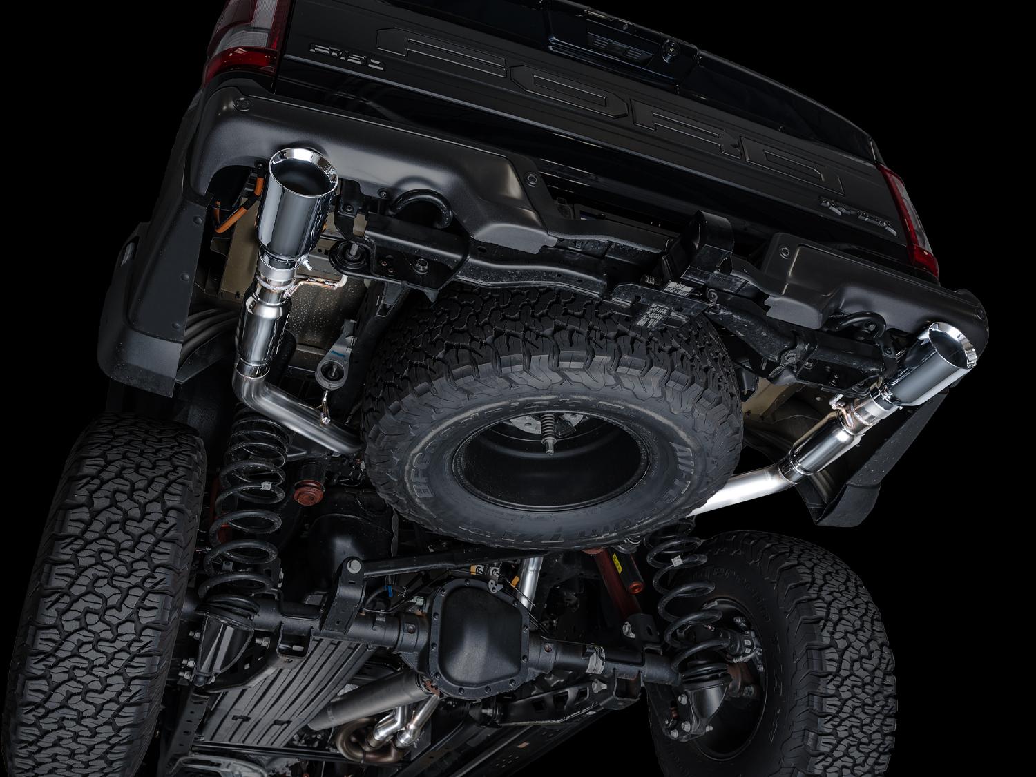 AWE SwitchPath Exhaust - Chrome Silver Tips (2021-2023 F-150 Raptor 3.5L) - 3025-32356