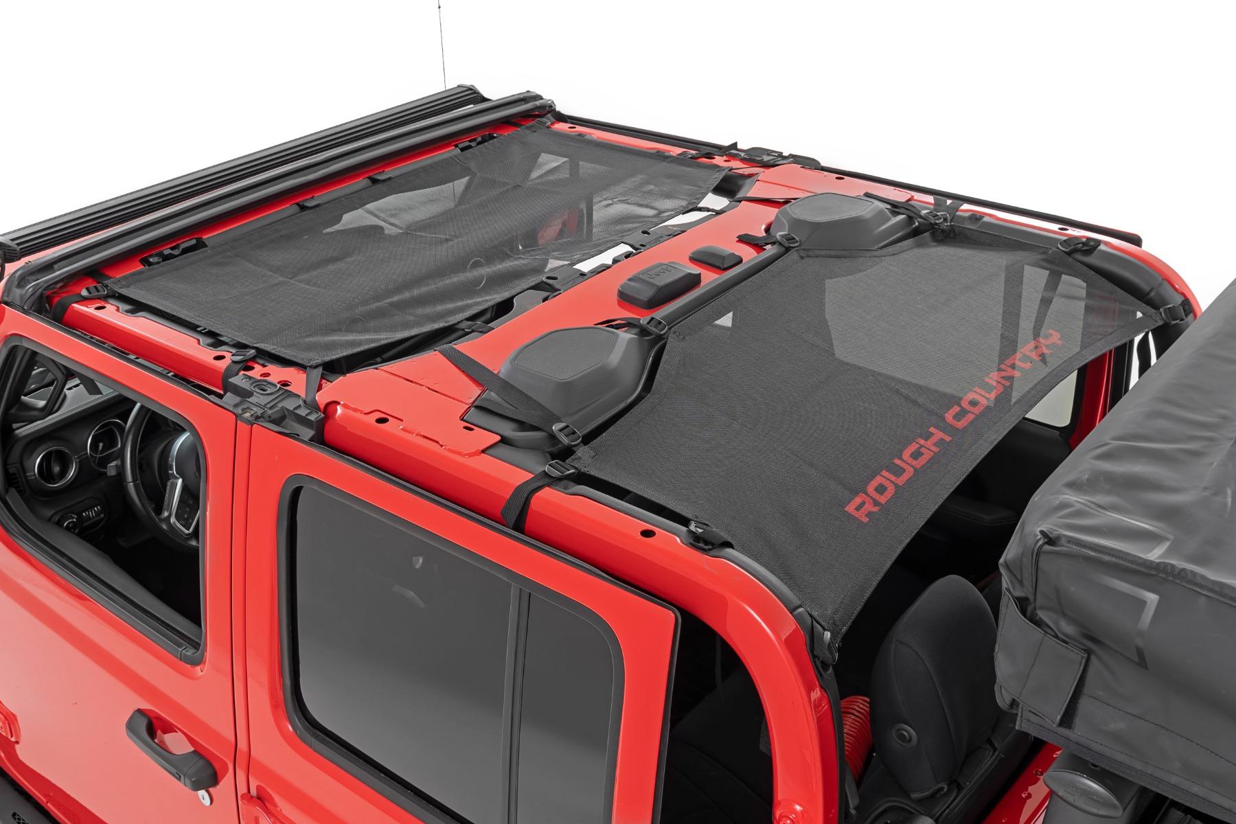 Rough Country Mesh Bikini Top Plus Black Jeep Gladiator JT 4WD 20-Up (2020-2024 Gladiator) - 85118