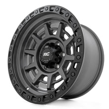 Rough Country 85 Series Wheel Simulated Beadlock Gunmetal Gray/Black 17x9 5x4.5 -12mm (1960-1998 W100 Series, W100 Pickup, W100, Bronco II, Cherokee, Wagoneer, Pickup, Ranger, Wrangler, Comanche, Sonoma, Grand Cherokee, T100, Tacoma, B3000) - 85170913A