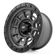 Rough Country 85 Series Wheel Simulated Beadlock Gunmetal Gray/Black 17x9 6x5.5 -18mm (1960-1999 C10 Pickup, Land Cruiser, K10 Pickup, Blazer, K20 Pickup, K25/K2500 Pickup, K15/K1500 Suburban, Jimmy, K15/K1500 Pickup, Wagoneer, Cherokee, J20, J10, K10 Sub