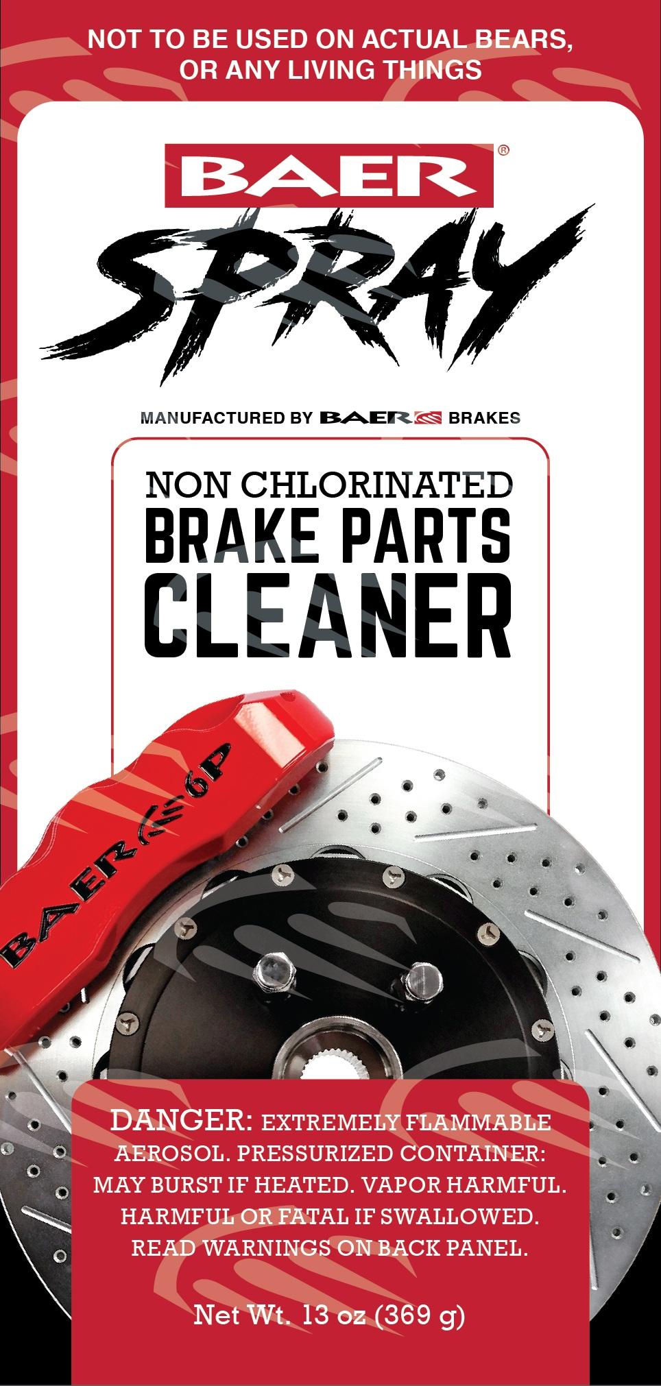 Baer Spray Brake Cleaner Non-Chlorinated, Technical Grade, 13oz (369g) Can - 6110028