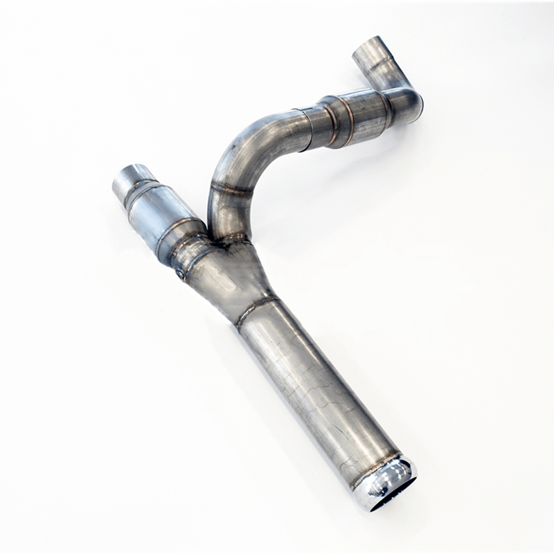 TSP 304 Stainless Steel Catted Y-Pipe for 2014+ 6.2L Chevy/GMC Trucks - TSP-25-2014TRKY62-CAT-NP-V2