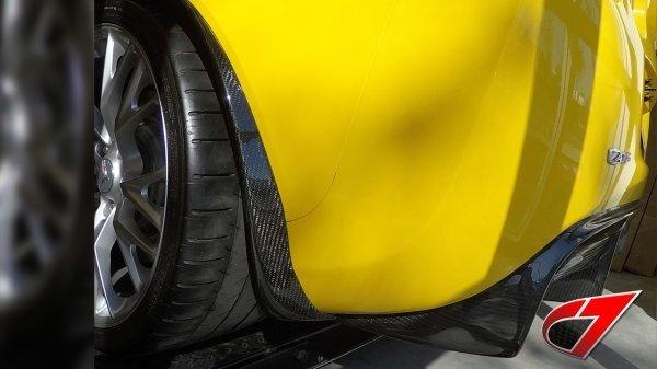 C7 Carbon C6Z-RMFR-CF ZR1 / Z06 / GS Rear Carbon Fiber Mudflaps - Rear Section