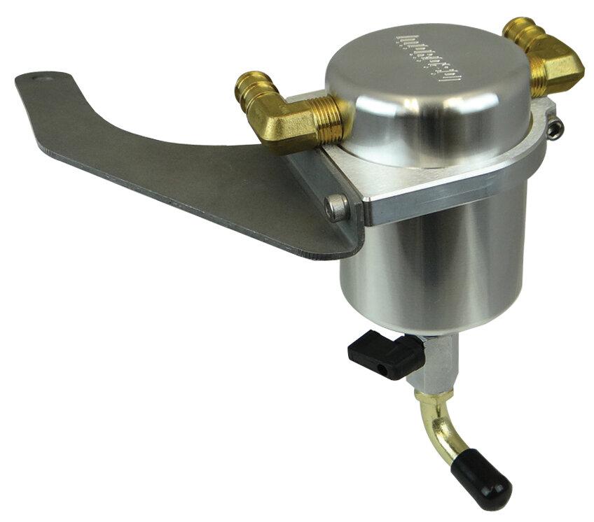 Moroso 2015-2016 Mustang 2.3L Ecoboost Large Body Air Oil Separator (Brushed)