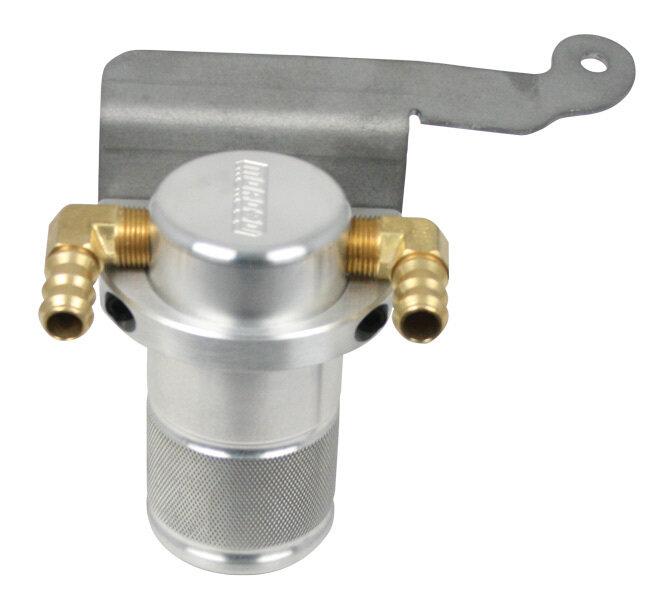 Moroso 2011-2014 Mustang 5.0L Small Body Air-Oil Separator (Brushed)