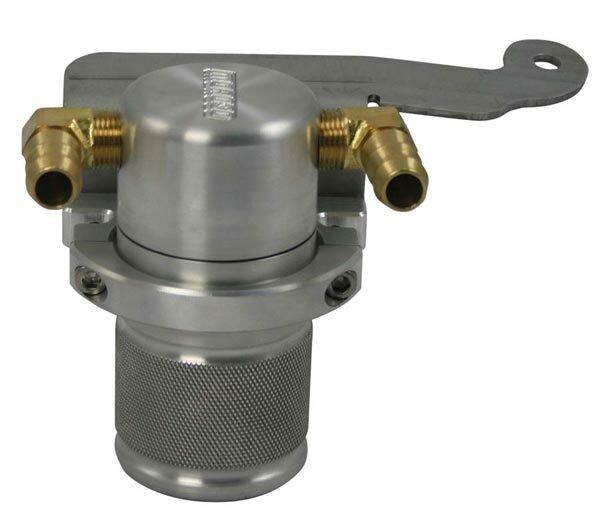 Moroso 2011-2014 Mustang V6 Small Body Air Oil Separator (Brushed)