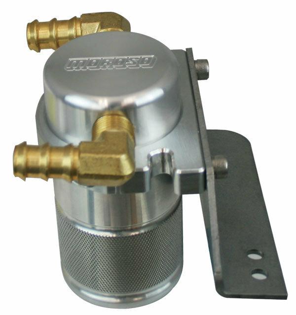 Moroso 2011-2014 F150 3.5L/5.0L Small Body Air Oil Separator (Brushed)