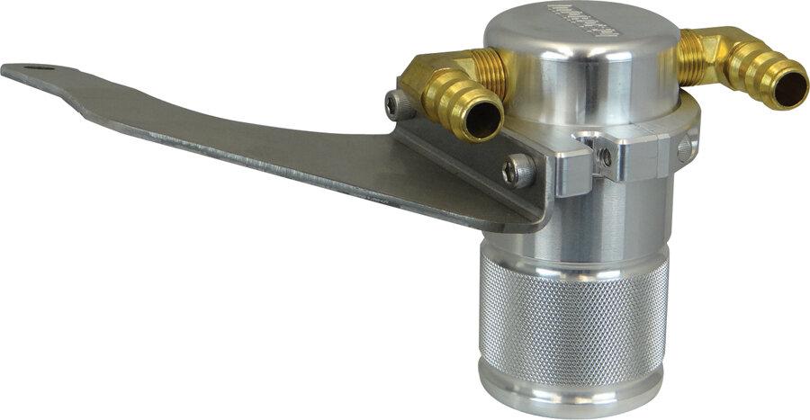 Moroso 2015 Mustang GT 5.0L Small Body Air Oil Separator (Brushed)