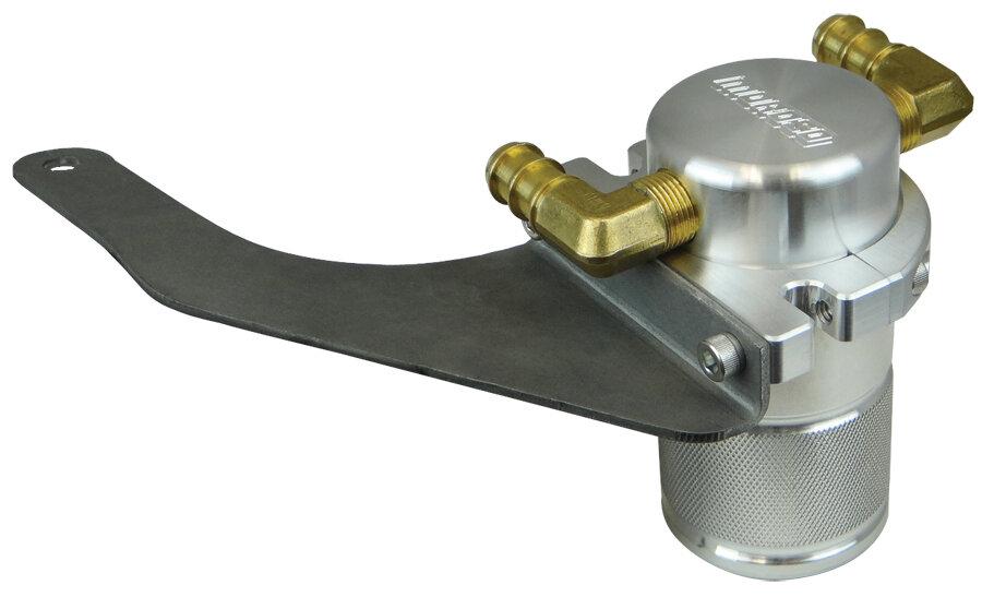 Moroso 2015-2016 Mustang 2.3L Ecoboost Small Body Air Oil Separator (Brushed)